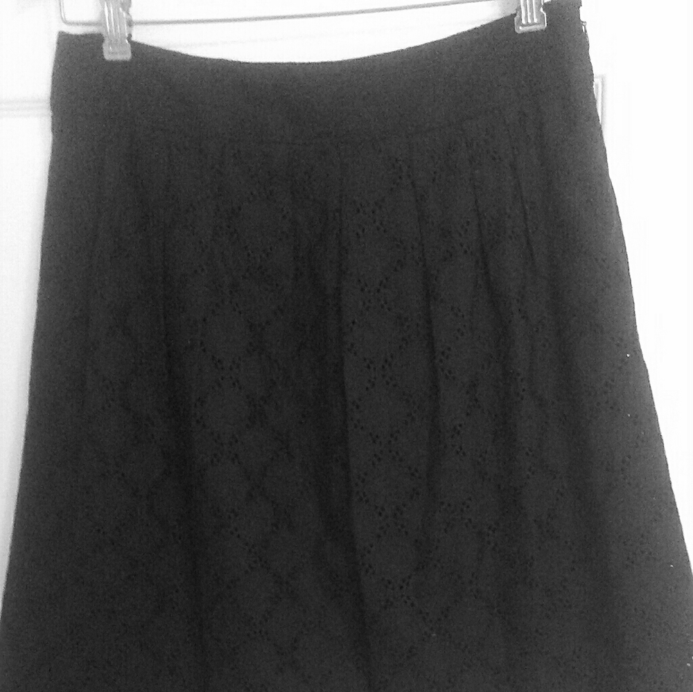 Adorable Ann Taylor Black Eyelet Skirt